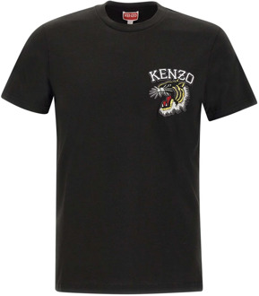 Kenzo Zwarte T-shirts en Polos uit Parijs Kenzo , Black , Heren - L,S