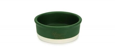 Keramiek Joa - Voer en drinkbak - 13x13x4,5 cm - Groen