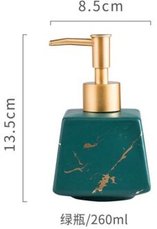 Keramiek Marbling Lotion Fles Badkamer Accessoires Handen Wassen Vloeistof Zeepdispenser Druk Op De Fles Vloeibare Zeep Container groen