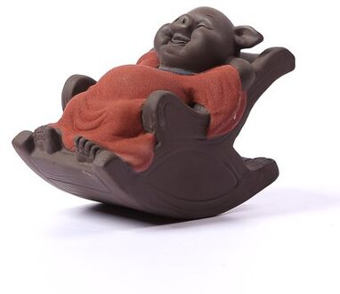 Keramiek tas houder thuis accessoire klei thee huisdier desktop zeef thee-ei decor klei set craft aardewerk thee huisdier ornamentsLY342 Oranje