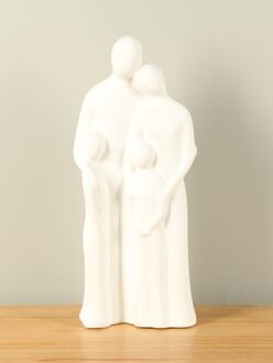 Keramieken beeld, gezin 2 kinderen 45 cm