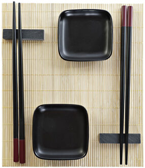 Keramieken sushi serveerset voor 8 personen 7-delig