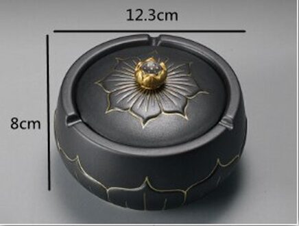 Keramische Asbak Met Deksel Anti Vliegas Creatieve Persoonlijkheid Grote Office Home Woonkamer Asbak Luxe Trend A1-1stk