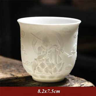 Keramische Dragon Phoenix Theekopje Zen Jade Porselein Water Mok Creatieve Reliëf Kleine Thee Kom Verjaardagscadeautjes Master Cup Drinkware
