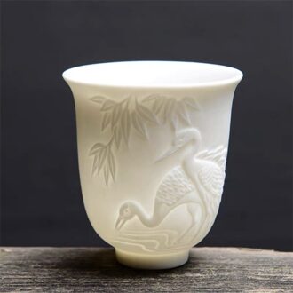 Keramische Dragon Phoenix Theekopje Zen Jade Porselein Water Mok Creatieve Reliëf Kleine Thee Kom Verjaardagscadeautjes Master Cup Drinkware