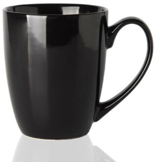 Keramische Eenvoudige Kleurrijke Kantoor Theekopjes Creatieve Porselein Koffie Mokken Huishoudelijke Drinkware Candy Kleur Ontbijt Melk Cups zwart