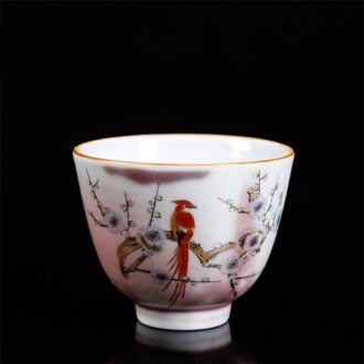 Keramische Eenvoudige Theekopje Creatieve Porselein Master Cup Huishoudelijke Kleine Thee Kom Kantoor Kung Fu Water Mok Draagbare Reizen Drinkware