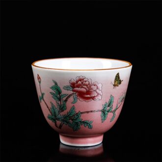 Keramische Eenvoudige Theekopje Creatieve Porselein Master Cup Huishoudelijke Kleine Thee Kom Kantoor Kung Fu Water Mok Draagbare Reizen Drinkware