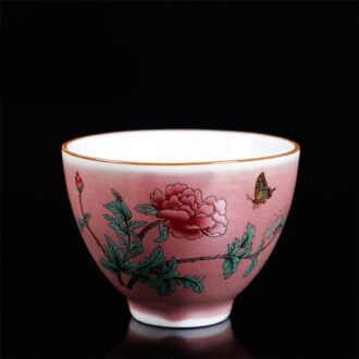 Keramische Eenvoudige Theekopje Creatieve Porselein Master Cup Huishoudelijke Kleine Thee Kom Kantoor Kung Fu Water Mok Draagbare Reizen Drinkware