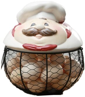 Keramische Ei Houder Kip Draad Ei Mand Fruitmand Collection Kip Ornamenten Decoratie Keuken Opslag Chef