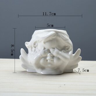 Keramische Engel Bloempot Cactus Wastafel Succulent Ingemaakte Plant Bloem Pot-Blauw Gebed 1