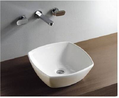 Keramische Hesus Opzetwastafel 42X42X13,5 cm Aqua Splash