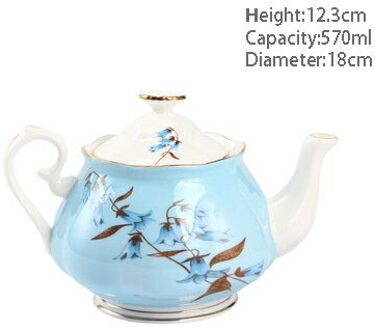 Keramische Huishouden Theepot Europese Koffiepot Kung Fu Keramische Kantoor Persoonlijke Theepot Met Bloem Patroon Draagbare Afternoon Tea