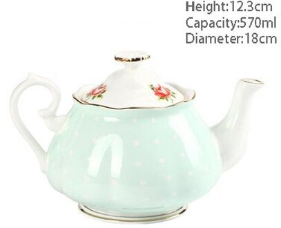 Keramische Huishouden Theepot Europese Koffiepot Kung Fu Keramische Kantoor Persoonlijke Theepot Met Bloem Patroon Draagbare Afternoon Tea