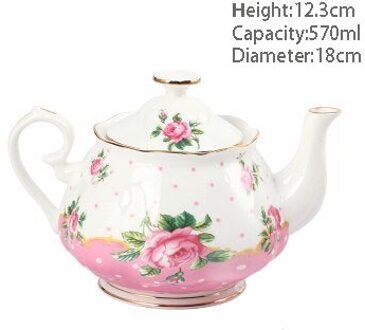 Keramische Huishouden Theepot Europese Koffiepot Kung Fu Keramische Kantoor Persoonlijke Theepot Met Bloem Patroon Draagbare Afternoon Tea