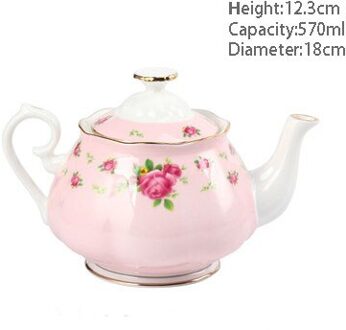 Keramische Huishouden Theepot Europese Koffiepot Kung Fu Keramische Kantoor Persoonlijke Theepot Met Bloem Patroon Draagbare Afternoon Tea