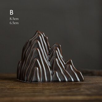 Keramische Hutian Oven Shadow Groene Borstel Houder Mountain Studeerkamer Ruimte Decoratie Pen Houder Theeceremonie Accessoires Thee Huisdieren