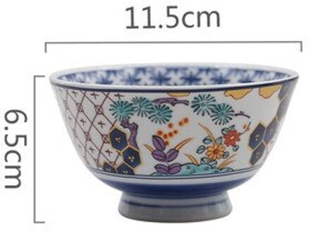 Keramische Japanse Hoge Voet Gestoomde Rijst Creatieve Noedelkom Voor Noodle Winkel Fruit Salade Soepkom Materiaal Keuken Servies stijl 2