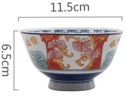 Keramische Japanse Hoge Voet Gestoomde Rijst Creatieve Noedelkom Voor Noodle Winkel Fruit Salade Soepkom Materiaal Keuken Servies stijl 3
