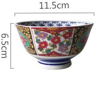Keramische Japanse Hoge Voet Gestoomde Rijst Creatieve Noedelkom Voor Noodle Winkel Fruit Salade Soepkom Materiaal Keuken Servies stijl 6