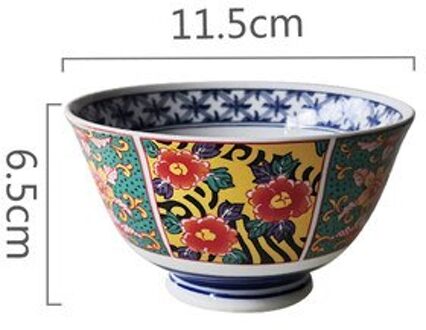 Keramische Japanse Hoge Voet Gestoomde Rijst Creatieve Noedelkom Voor Noodle Winkel Fruit Salade Soepkom Materiaal Keuken Servies stijl 7
