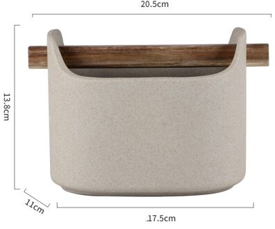 Keramische Keuken Bestek Opslag Buis Met Afdruiprek Bodem Gadgets Gereedschap Organizer Box Accessoires Gebruiksvoorwerpen Conatiner Houder Jar Khak L