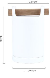 Keramische Keuken Bestek Opslag Buis Met Afdruiprek Bodem Gadgets Gereedschap Organizer Box Accessoires Gebruiksvoorwerpen Conatiner Houder Jar wit S