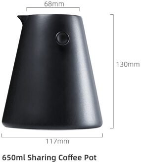 Keramische Koffie Filter Set Hand Brouwen Koffie V60 Druppelaar 650Ml Koffie Pot Met Filter Cup Huishoudelijke Giet Over Koffie maker 1stk koffie pot