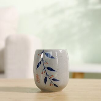 Keramische Koffie Kopjes Theekopje Grote Water Cup Retro Porselein Handgeschilderde Huishoudelijke Grof Aardewerk Espresso Cup 175Ml Steengoed