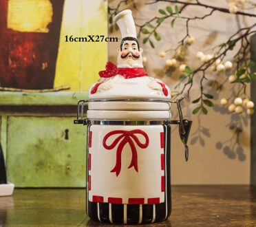 Keramische Kruiden Jar Set Europese Chef Ober Modeling Leuke Home Keuken Kruiden Olie Pot Restaurant Verzegelde Blikken B-Sealed jar