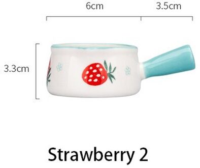 Keramische Mini Melk Cup Met Handvat Japanse Melk Opschuimen Jug Koffie Suiker Melk Pot Europ Tomaat Saus Schotel Keuken servies aardbei blauw