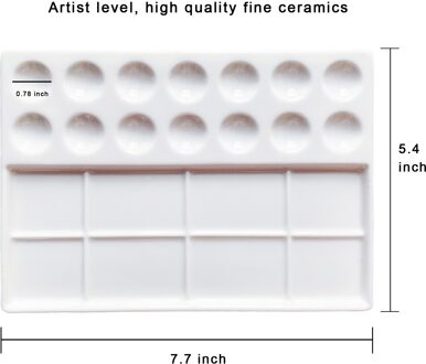 Keramische Palet Air Ballon/Klein Huis Aquarel Palet Porselein Keramische Verf Palet Palet Verf Lade 14Well