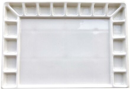 Keramische Palet Air Ballon/Klein Huis Aquarel Palet Porselein Keramische Verf Palet Palet Verf Lade 18Well