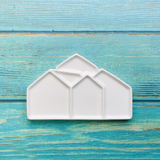 Keramische Palet Air Ballon/Klein Huis Aquarel Palet Porselein Keramische Verf Palet Palet Verf Lade