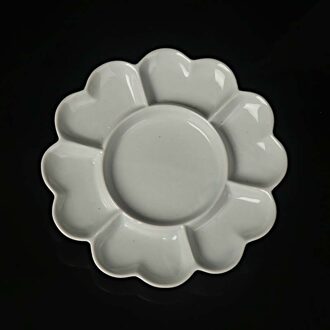 Keramische Palet Gouache Aquarel Chinese Schilderen Pigment Wit Porselein Make-Up Kleur Acryl Verf Art Benodigdheden Voor Kunstenaars 8 inches 19.5cm