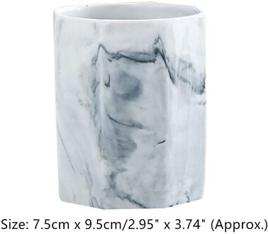 Keramische Pen Houder Cosmetische Make-Up Borstel Organizer Opbergdoos Briefpapier Organisator Jar Pen Houder Desktop Organizer Pen Box grijs