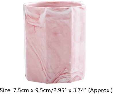 Keramische Pen Houder Cosmetische Make-Up Borstel Organizer Opbergdoos Briefpapier Organisator Jar Pen Houder Desktop Organizer Pen Box Roze