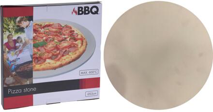 Keramische pizzasteen voor op de barbecue 33 cm - Pizzaplaten Beige