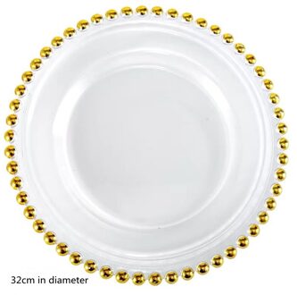 Keramische Plaat Dienblad Taart Snack Dessert Borden Nordic Ontbijt Lade Ronde Bone China Plaat Voor Steak Fruit Salade diameter 32cm