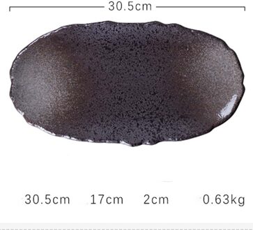 Keramische Restaurant Servies Sushi Plaat Ovale Plaat Vis Plaat Gegrilde Vis Plaat Huishouden Schotel Plaat Vormige Plaat Magnetron Av B