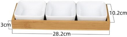 Keramische Saus Schotel Verdeeld Dompelen Kom Lade Specerij Schotel Opbergvak Voor Keuken Kruiden Azijn Noten Sushi Azijn