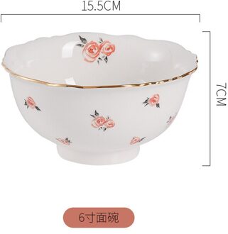 Keramische Servies Hone Diner Gerechten Platen Set Elegante Phnom Penh Slakom Lepel Westerse Steak Dessertbord Keukengerei 6 duim bowl