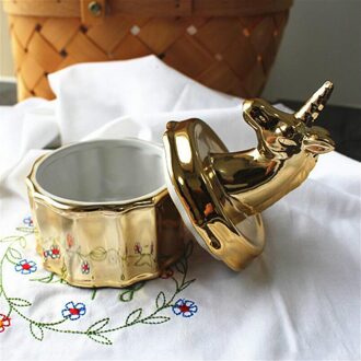 Keramische Sieraden Doos Nordic Stijl Ring Houder Ketting Oorbellen Nail Hanger Desktop Bakje Box Europese Lade Houder Opslag eenhoorn