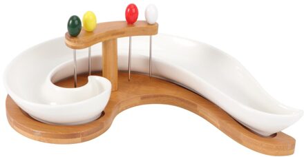 Keramische Snack Dim Sum Gedroogde Vruchten Dienblad Gerechten Desserts Keramische Plaat 30.5X15CM