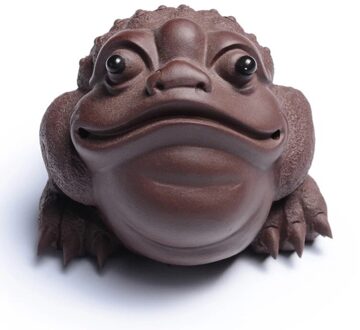 Keramische Thee Huisdier Ornamenten Paars Zand Grote Mond Jinchan Fijne Handgemaakte Thee Te Spelen Koning Jinchan