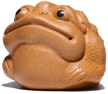 Keramische Thee Huisdieren Paarse Klei Drie-Voet Gouden Pad Pad Schat Theeceremonie Ornamenten Woonaccessoires Kan Verhogen Speelgoed B