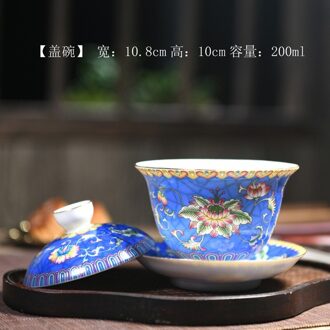 Keramische Theepot Waterkoker Gaiwan Handgemaakte Theekopje Porselein Chinese Traditionele Kung Fu Thee Sets blauw