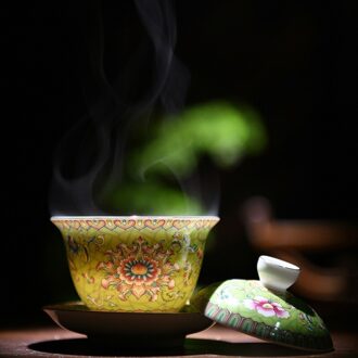 Keramische Theepot Waterkoker Gaiwan Handgemaakte Theekopje Porselein Chinese Traditionele Kung Fu Thee Sets groen