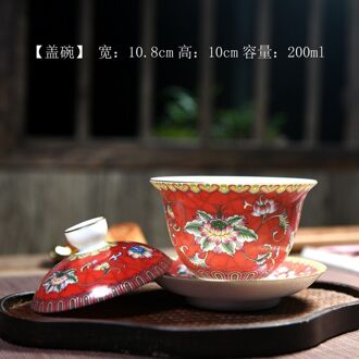Keramische Theepot Waterkoker Gaiwan Handgemaakte Theekopje Porselein Chinese Traditionele Kung Fu Thee Sets rood
