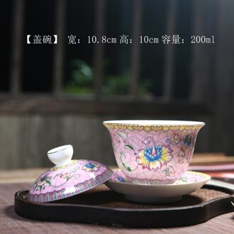 Keramische Theepot Waterkoker Gaiwan Handgemaakte Theekopje Porselein Chinese Traditionele Kung Fu Thee Sets roze